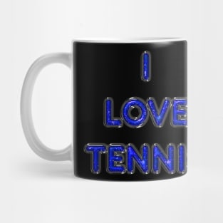 I Love Tennis - Blue Mug